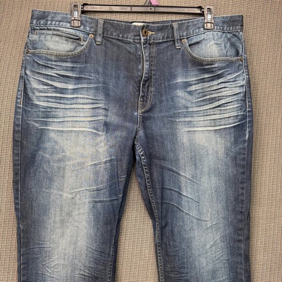 Joseph Abboud Mens Size 40x30 Blue Distressed Straight Fit Jeans - Picture 9 of 9
